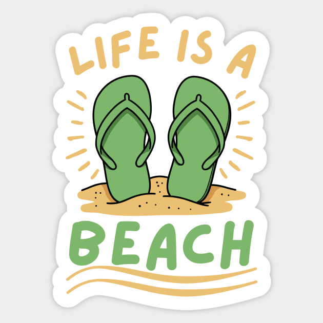 Life is a Beach Sticker by The WYLD Tribe